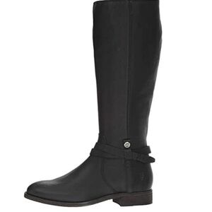 Frye Women's Melissa Black Leather Belted Boots Size 11